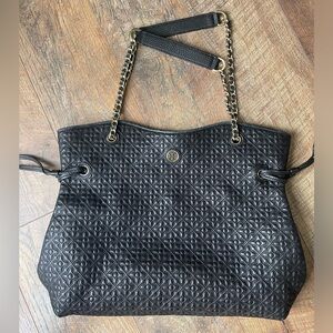 Vintage Tory Burch Quilted Black Tote